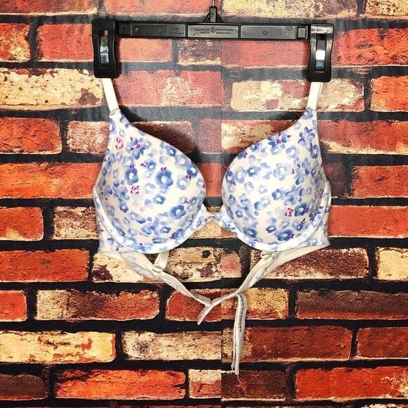 5 for $25🔥32B Forever 21 Blue Flowered Bra - Picture 1 of 6